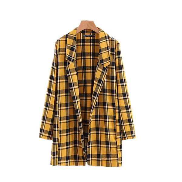 side slit open front checked coat and jackets women casual pockets turn-down collar coat women single breasted wide-waisted, Black;brown
side slit open front checked coat and jackets women casual pockets turn-down collar coat women single breasted wide-waisted, Black;brown