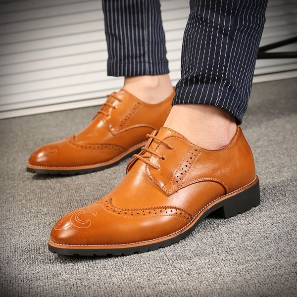 rommedal men's formal shoes cow leather pointed toe wedding dress male shoes business suit brogue wedding dress footwear, Black
rommedal men's formal shoes cow leather pointed toe wedding dress male shoes business suit brogue wedding dress footwear, Black