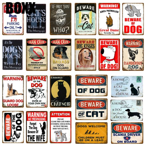 beware of cat dog metal tin signs warning guard dog loose wall plaque bar kitchen home art craft decor man cave poster
beware of cat dog metal tin signs warning guard dog loose wall plaque bar kitchen home art craft decor man cave poster