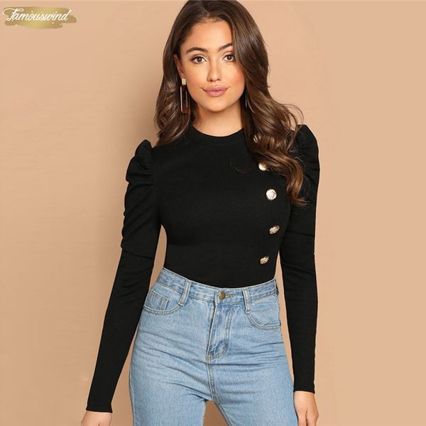 elegant t shirt tee and tees black long sleeve women button leg of mutton sleeve ladies shirt t shirts, White
elegant t shirt tee and tees black long sleeve women button leg of mutton sleeve ladies shirt t shirts, White
