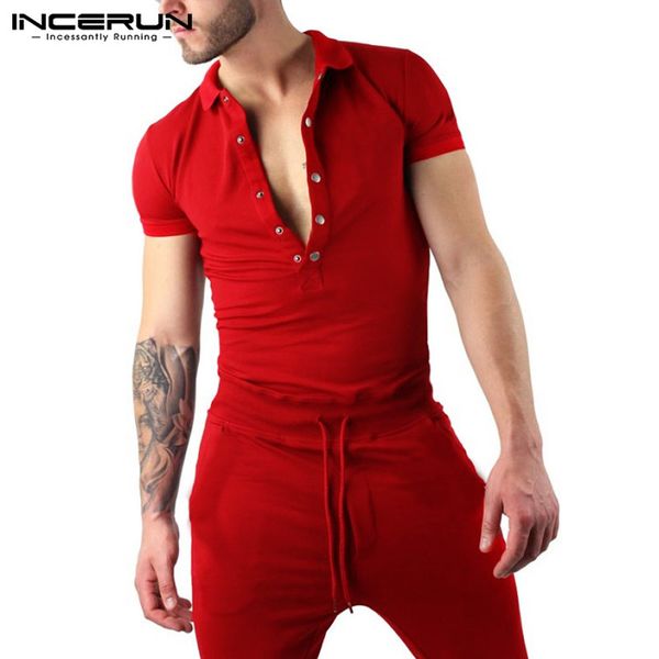 incerun men jumpsuit romper solid color shortsleeve slim fit pants workout hip-hop tracksuit overalls men 2019 streetwear s-5xl, Black
incerun men jumpsuit romper solid color shortsleeve slim fit pants workout hip-hop tracksuit overalls men 2019 streetwear s-5xl, Black