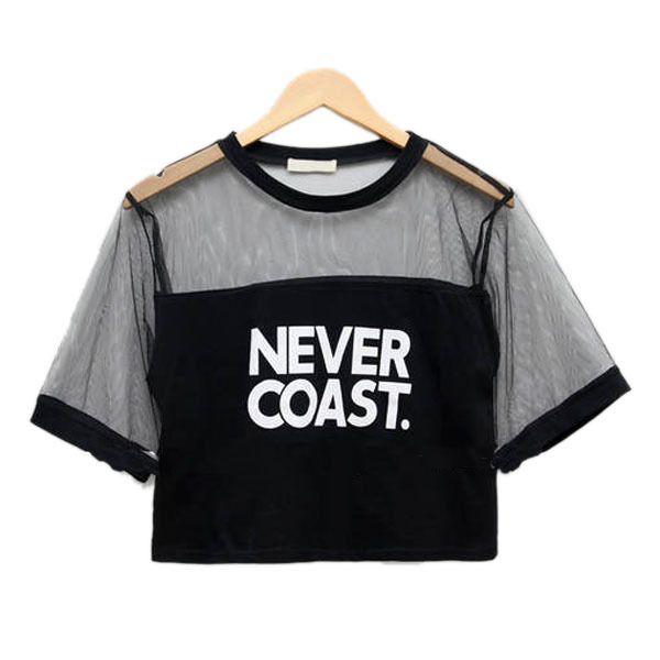 casual women see-through crew neck short sleeve loose crop t-shirts 2020, Black;blue
casual women see-through crew neck short sleeve loose crop t-shirts 2020, Black;blue