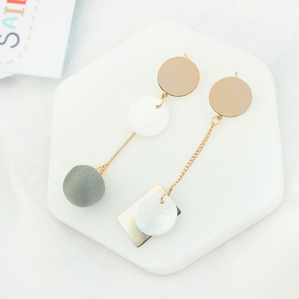 europe fashion jewelry women's asymmetry earrings shell ball dangle stud earrings s524, Silver
europe fashion jewelry women's asymmetry earrings shell ball dangle stud earrings s524, Silver