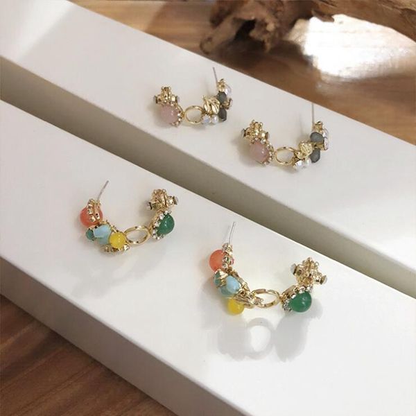 mengjiqiao 2019 korean new elegant colorful crystal hoop earrings for women simple vintage c shaped pendientes jewelry gifts, Golden;silver
mengjiqiao 2019 korean new elegant colorful crystal hoop earrings for women simple vintage c shaped pendientes jewelry gifts, Golden;silver