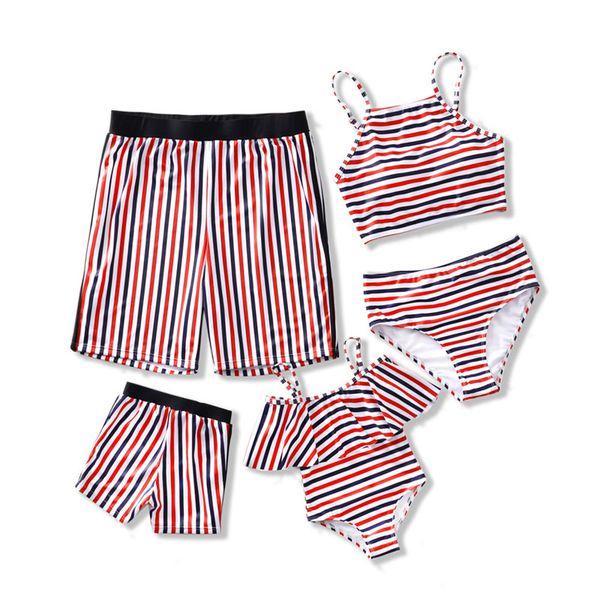 family swimsuit striped matching swimwear mom daughter bikini dad son swim trunks girls boys women men family outfit look couple, Blue
family swimsuit striped matching swimwear mom daughter bikini dad son swim trunks girls boys women men family outfit look couple, Blue