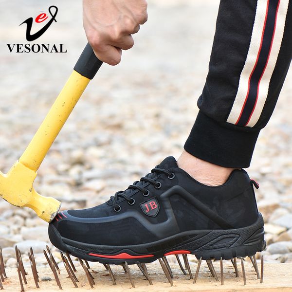 vesonal 2019 new work safety boot shoes men boos construction steel toe cap anti-smashing outdoor mesh sneakers casual walking, Black
vesonal 2019 new work safety boot shoes men boos construction steel toe cap anti-smashing outdoor mesh sneakers casual walking, Black