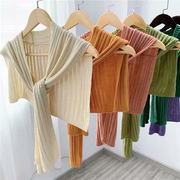 female shawl autumn outside winter knit shawl summer female scarf autumn and winter neck collar, Blue;gray
female shawl autumn outside winter knit shawl summer female scarf autumn and winter neck collar, Blue;gray