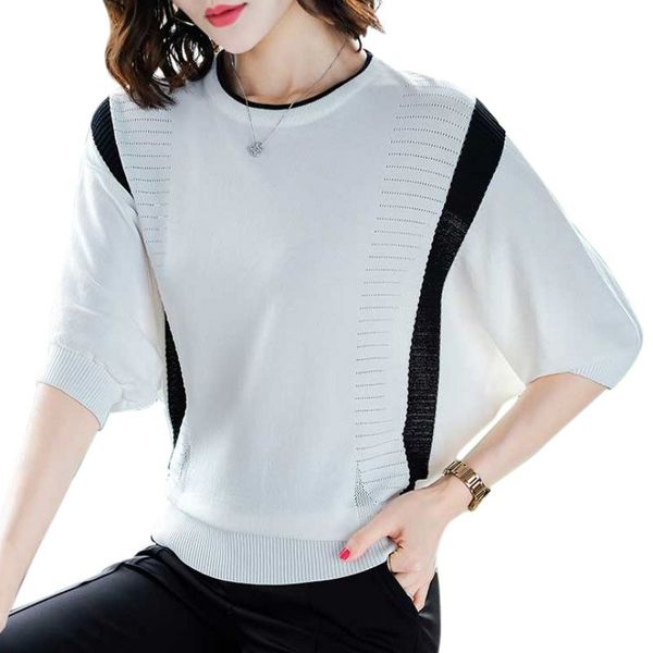 2019 autumn winter sweater women contrast color matching bat sleeved round collar slim bottom loose knit pullover sweater jersey, White;black
2019 autumn winter sweater women contrast color matching bat sleeved round collar slim bottom loose knit pullover sweater jersey, White;black