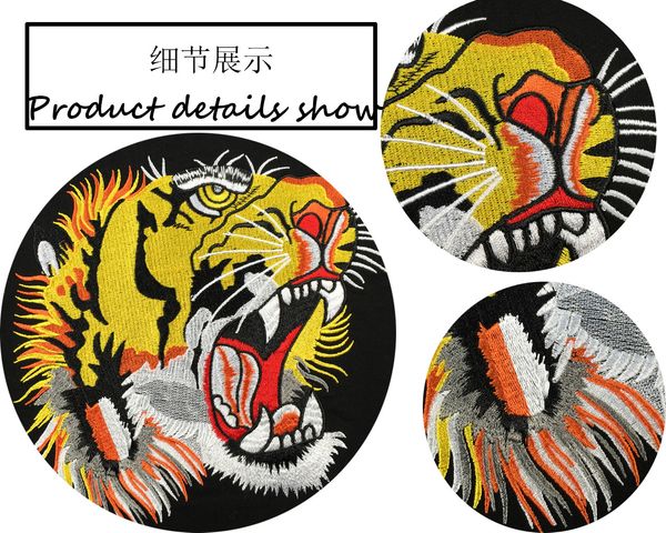 men's summer new trendy fashionable youth tiger head embroidery flower loose short sleeve t-shirt couple wear, White;black
men's summer new trendy fashionable youth tiger head embroidery flower loose short sleeve t-shirt couple wear, White;black
