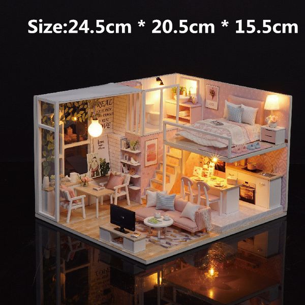 diy doll house miniature dollhouses model wooden toy furnitures handmade house for lol dolls romantic birthday gift for children y200413
diy doll house miniature dollhouses model wooden toy furnitures handmade house for lol dolls romantic birthday gift for children y200413