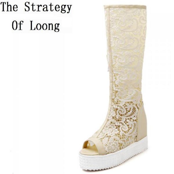 wedges knee high out women summer sandal boots 2019 new cutout peep toe woman plus size long boots sxq0807, Black
wedges knee high out women summer sandal boots 2019 new cutout peep toe woman plus size long boots sxq0807, Black