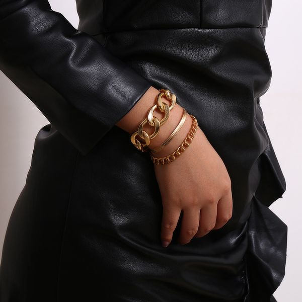 accessories vintage personality punk metal bracelet female chain snake bone chain suit bracelet, Golden;silver
accessories vintage personality punk metal bracelet female chain snake bone chain suit bracelet, Golden;silver