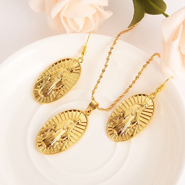 mother virgin mary necklace & earrings set gold color catholic religious crystaljewelry set christmas gift for women girls gifts, Silver
mother virgin mary necklace & earrings set gold color catholic religious crystaljewelry set christmas gift for women girls gifts, Silver