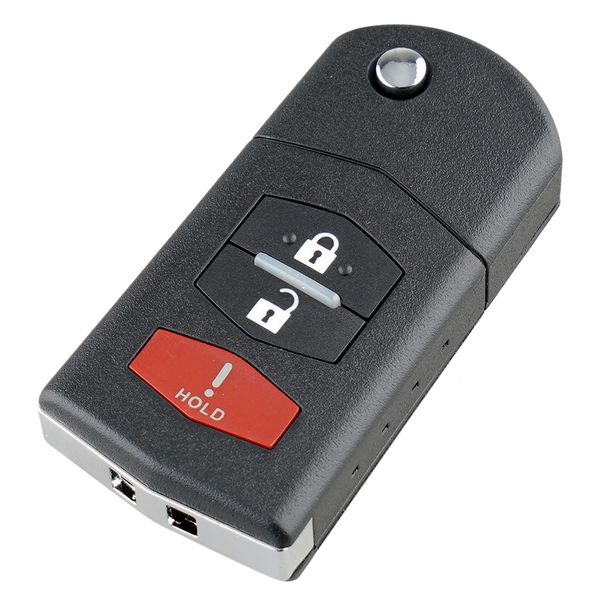 3/4 button replacement filp key case folding car remote key shell for 3 5 6 mx-5 miata cx-7 cx-9 rx-8 cx-9