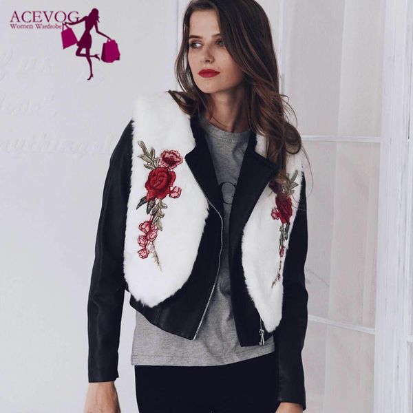 new fashion women winter sleeveless floral artificial front open, regular fit fur vest outwear casual, Black;white
new fashion women winter sleeveless floral artificial front open, regular fit fur vest outwear casual, Black;white