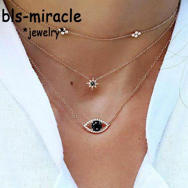 duohan 2020 new haute couture jewelry vintage black crystal eye pendant multi layer necklaces for women fashion gold long, Silver
duohan 2020 new haute couture jewelry vintage black crystal eye pendant multi layer necklaces for women fashion gold long, Silver