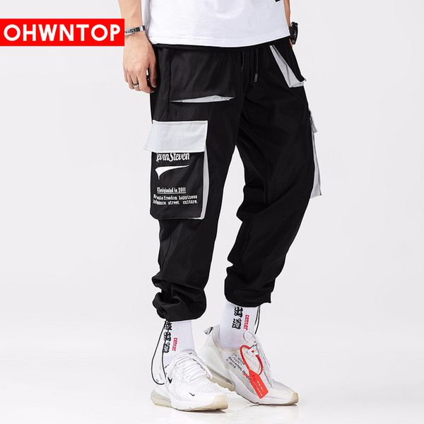 men's pants hip cargo streetwear men harajuku harem joggers casual pant multi pockets hit color patchwork trousers sweatpant, Black
men's pants hip cargo streetwear men harajuku harem joggers casual pant multi pockets hit color patchwork trousers sweatpant, Black