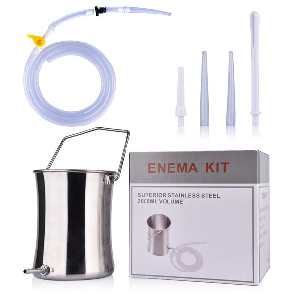 2l non-toxic enema bucket kit for colon cleansing reusable medical grade silicone tubing detox coffee enema kit with 4 nozzle
2l non-toxic enema bucket kit for colon cleansing reusable medical grade silicone tubing detox coffee enema kit with 4 nozzle