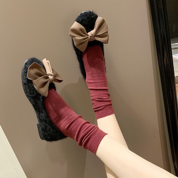 2020 women's autumn new fashion fur shoes women's soft sister bow single shoes students flat color matching loafers mujer w28, Black
2020 women's autumn new fashion fur shoes women's soft sister bow single shoes students flat color matching loafers mujer w28, Black