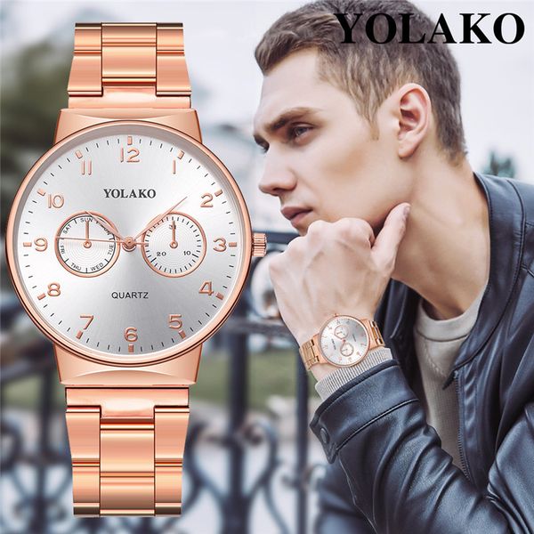 brand yolako men's quartz watches male clock watch delicate stainless steel sport men gift wristwatch a4, Slivery;brown
brand yolako men's quartz watches male clock watch delicate stainless steel sport men gift wristwatch a4, Slivery;brown