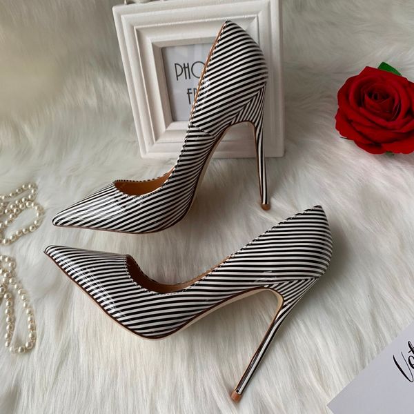 casual designer lady fashion women pumps black wite stripe patent leather pointed toe ladies spring autumn summer
casual designer lady fashion women pumps black wite stripe patent leather pointed toe ladies spring autumn summer