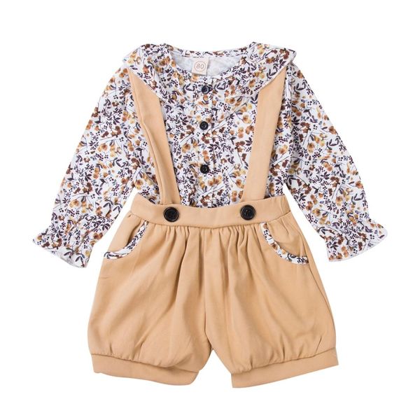 1-5y малышей детская одежда baby girl set цветочные печати с длинным рукавом рубашка + ремень брюки 2pcs костюмы, White
1-5y малышей детская одежда baby girl set цветочные печати с длинным рукавом рубашка + ремень брюки 2pcs костюмы, White