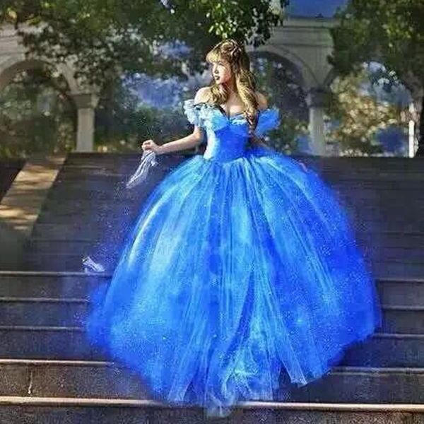 new movie scarlett sandy princess dress off shoulder blue cinderella costume girls scarlett vestidos dress robe, Black;gray
new movie scarlett sandy princess dress off shoulder blue cinderella costume girls scarlett vestidos dress robe, Black;gray