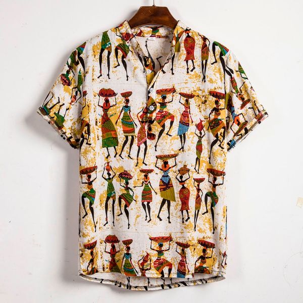 summer short sleeve men's shirt hawaiian shirt ethnic printing casual cotton linen loose blouse streetwear camisa masculina, White;black
summer short sleeve men's shirt hawaiian shirt ethnic printing casual cotton linen loose blouse streetwear camisa masculina, White;black