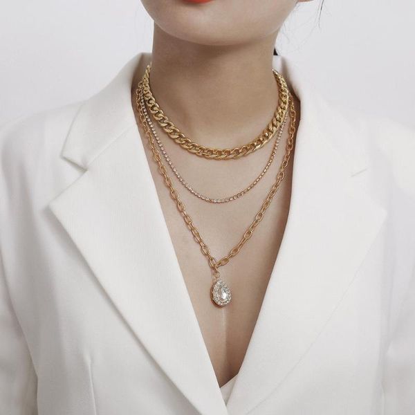 vintage water drop crystal pendant choker necklace for women punk rhinestone snake chunky chain necklace jewelry gifts, Silver
vintage water drop crystal pendant choker necklace for women punk rhinestone snake chunky chain necklace jewelry gifts, Silver