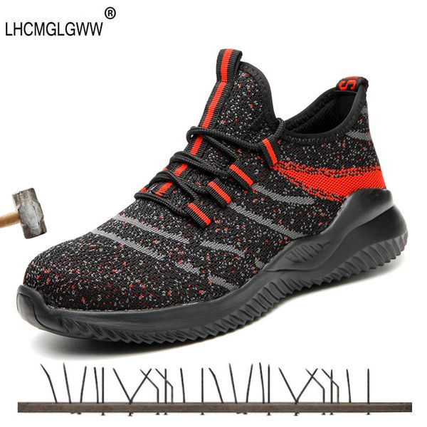 men fashion steel toe anti slip breathable protective work shoes boots men's puncture proof safety shoes, Black
men fashion steel toe anti slip breathable protective work shoes boots men's puncture proof safety shoes, Black