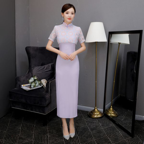 2019 long cheongsam vintage chinese style dress fashion summer womens polyester qipao slim party dresses button vestido, Black;gray
2019 long cheongsam vintage chinese style dress fashion summer womens polyester qipao slim party dresses button vestido, Black;gray
