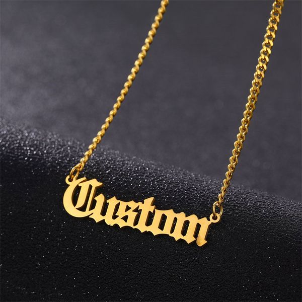 personalized custom name necklace pendant gold color 3mm cuban chain customized nameplate necklaces for women men handmade11, Silver
personalized custom name necklace pendant gold color 3mm cuban chain customized nameplate necklaces for women men handmade11, Silver