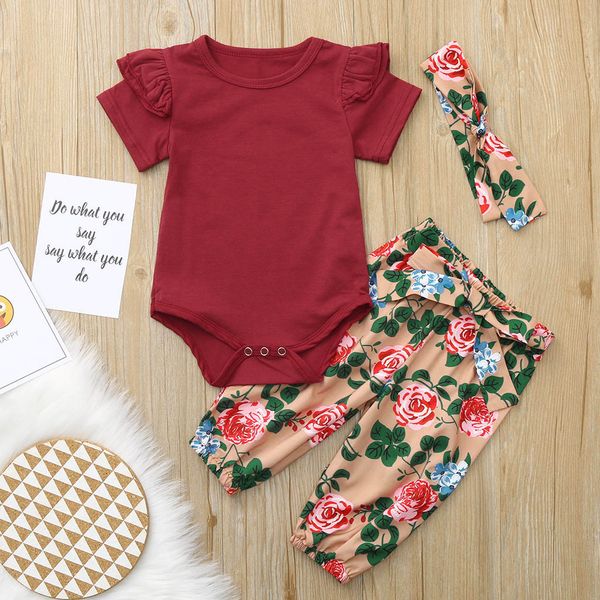 infant baby boys girls long sleeve / short sleeve solid color romper+floral print pants+bow headband 3set outfits kids jumpsuit, White
infant baby boys girls long sleeve / short sleeve solid color romper+floral print pants+bow headband 3set outfits kids jumpsuit, White