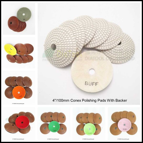 diatool 7pcs 4 inch convex wet diamond polishing pads for marble granite ceramic 100mm bowl shaped sanding disc
diatool 7pcs 4 inch convex wet diamond polishing pads for marble granite ceramic 100mm bowl shaped sanding disc