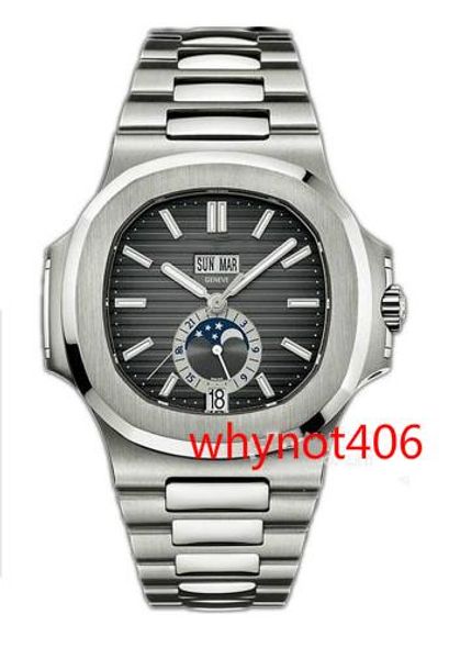 10 colors watches nautilus 5726 1a-001 mechanical automatic men watch moon phase sapphire stainless steel wristwatches 40.5mm, Slivery;brown
10 colors watches nautilus 5726 1a-001 mechanical automatic men watch moon phase sapphire stainless steel wristwatches 40.5mm, Slivery;brown