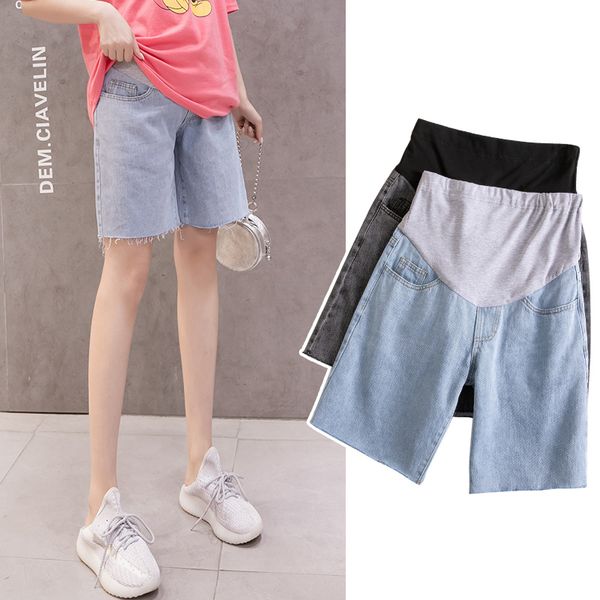 8873# summer denim maternity short jeans high waist cotton loose straight thin shorts for pregnant women pregnancy half jeans, White
8873# summer denim maternity short jeans high waist cotton loose straight thin shorts for pregnant women pregnancy half jeans, White