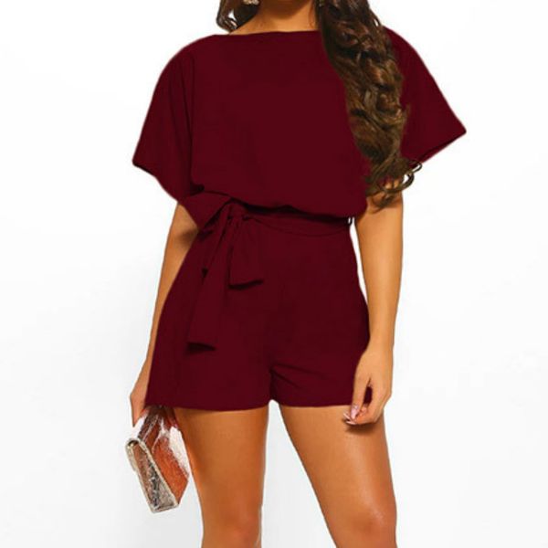 casual women playsuits solid short sleeve office work jumpsuits short fashion 2019 summer overalls sashes bandage rompers gv170, Black;white
casual women playsuits solid short sleeve office work jumpsuits short fashion 2019 summer overalls sashes bandage rompers gv170, Black;white