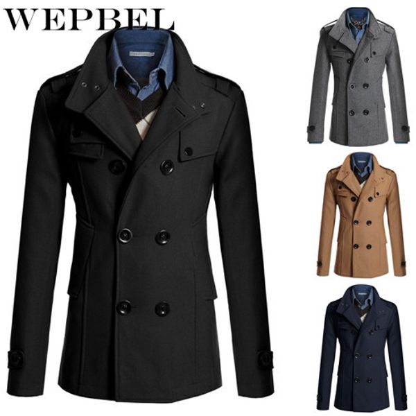 wepbel men new casual fashion autumn winter trench full sleeve button long warm turn down neck trenches, Tan;black
wepbel men new casual fashion autumn winter trench full sleeve button long warm turn down neck trenches, Tan;black