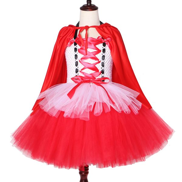 children girls little red riding hood tutu dress with cloak kids halloween costumes red white girl fancy carnival party dress up, Black;red
children girls little red riding hood tutu dress with cloak kids halloween costumes red white girl fancy carnival party dress up, Black;red