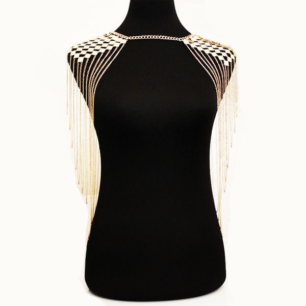 glittering multi metal squares sequins fashion body shoulder tassel chain jewelry for night clubs parties gold silver
glittering multi metal squares sequins fashion body shoulder tassel chain jewelry for night clubs parties gold silver