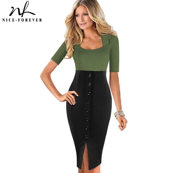 nice-forever summer contrast color patchwork work with button dresses business bodycon women office dress btyb472, Black;gray
nice-forever summer contrast color patchwork work with button dresses business bodycon women office dress btyb472, Black;gray