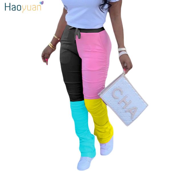 haoyuan high waist stacked leggings sweatpants women joggers 2020 new elastic casual bell bottom trouser cute ruched flare pants, Black;white
haoyuan high waist stacked leggings sweatpants women joggers 2020 new elastic casual bell bottom trouser cute ruched flare pants, Black;white