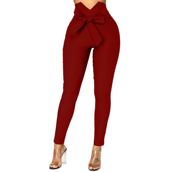 fashion women high waist casual pants ladies solid colorbowknot slim skinny pants bandage elastic pencil trousers, Black;white
fashion women high waist casual pants ladies solid colorbowknot slim skinny pants bandage elastic pencil trousers, Black;white