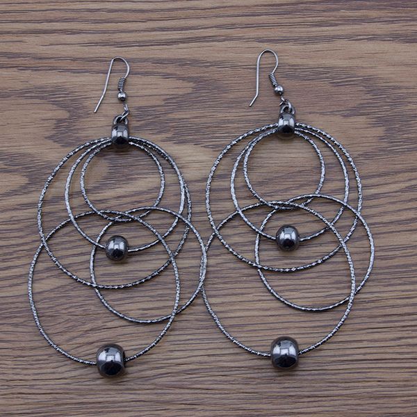 1 pair lady gold/silver/black long earrings drop dangle earrings jewelry brincos round big earring for women pendientes
1 pair lady gold/silver/black long earrings drop dangle earrings jewelry brincos round big earring for women pendientes