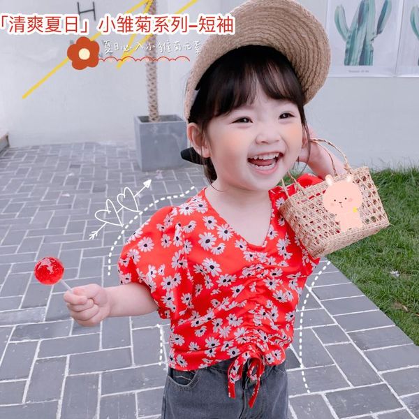 girls daisy short sleeve blouses 2020 summer new baby floral fashion chiffon t-shirt little kids v neck tie puff sleeve, Blue
girls daisy short sleeve blouses 2020 summer new baby floral fashion chiffon t-shirt little kids v neck tie puff sleeve, Blue