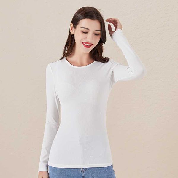 2020 female t- shirt new simple slim crop t-shirt slim women round neck long sleeve solid color fit bottoming autumn spring, White
2020 female t- shirt new simple slim crop t-shirt slim women round neck long sleeve solid color fit bottoming autumn spring, White