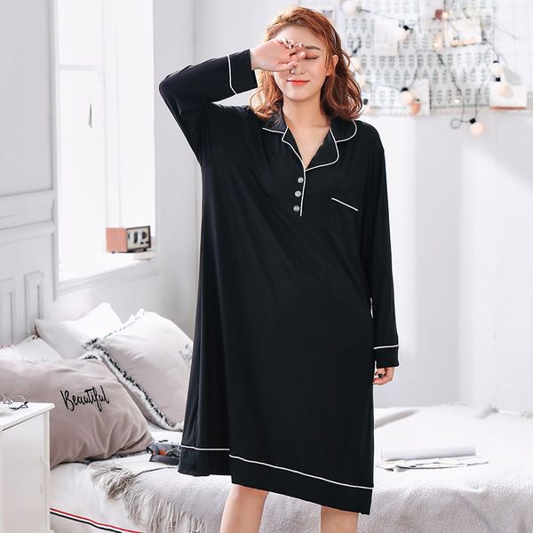 4xl-5xl plus size sleepwear women oversize nightgown long sleeve home clothing spring summer sleepdress maternity lingerie modal, Black;red
4xl-5xl plus size sleepwear women oversize nightgown long sleeve home clothing spring summer sleepdress maternity lingerie modal, Black;red