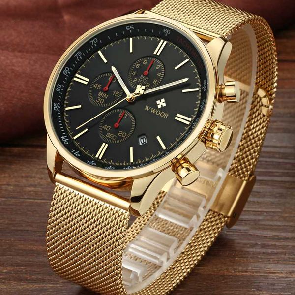 relogio masculino 2020 new gold chronograph wristwatches mens watch waterproof stainless steel male watch clock, Slivery;brown
relogio masculino 2020 new gold chronograph wristwatches mens watch waterproof stainless steel male watch clock, Slivery;brown