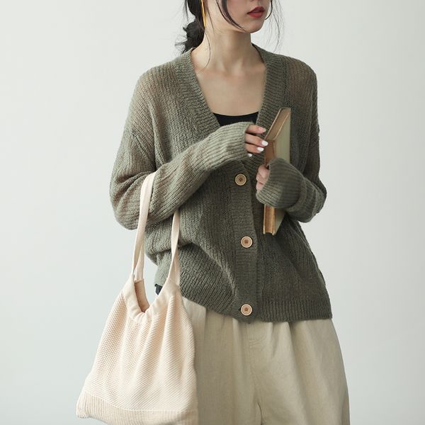 women's knits & tees johnature autumn solid color v-neck knitted women cardigan sweater 2021 single breasted all-match 5 female top, White
women's knits & tees johnature autumn solid color v-neck knitted women cardigan sweater 2021 single breasted all-match 5 female top, White