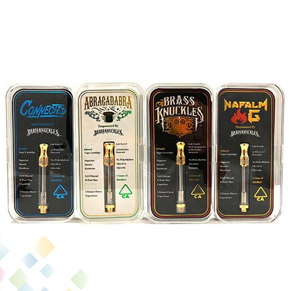 Brass Knuckles Cartridge 1.0ml Connected Abracadabra Ceramic Coil Vape Carts in Acrylic Box 510 Atomizer DHL Free
Brass Knuckles Cartridge 1.0ml Connected Abracadabra Ceramic Coil Vape Carts in Acrylic Box 510 Atomizer DHL Free
